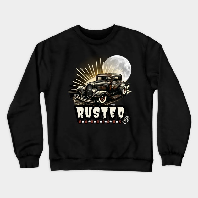 Rusted 40's Style - Vintage Classic American Muscle Car - Hot Rod and Rat Rod Rockabilly Retro Collection Crewneck Sweatshirt by LollipopINC